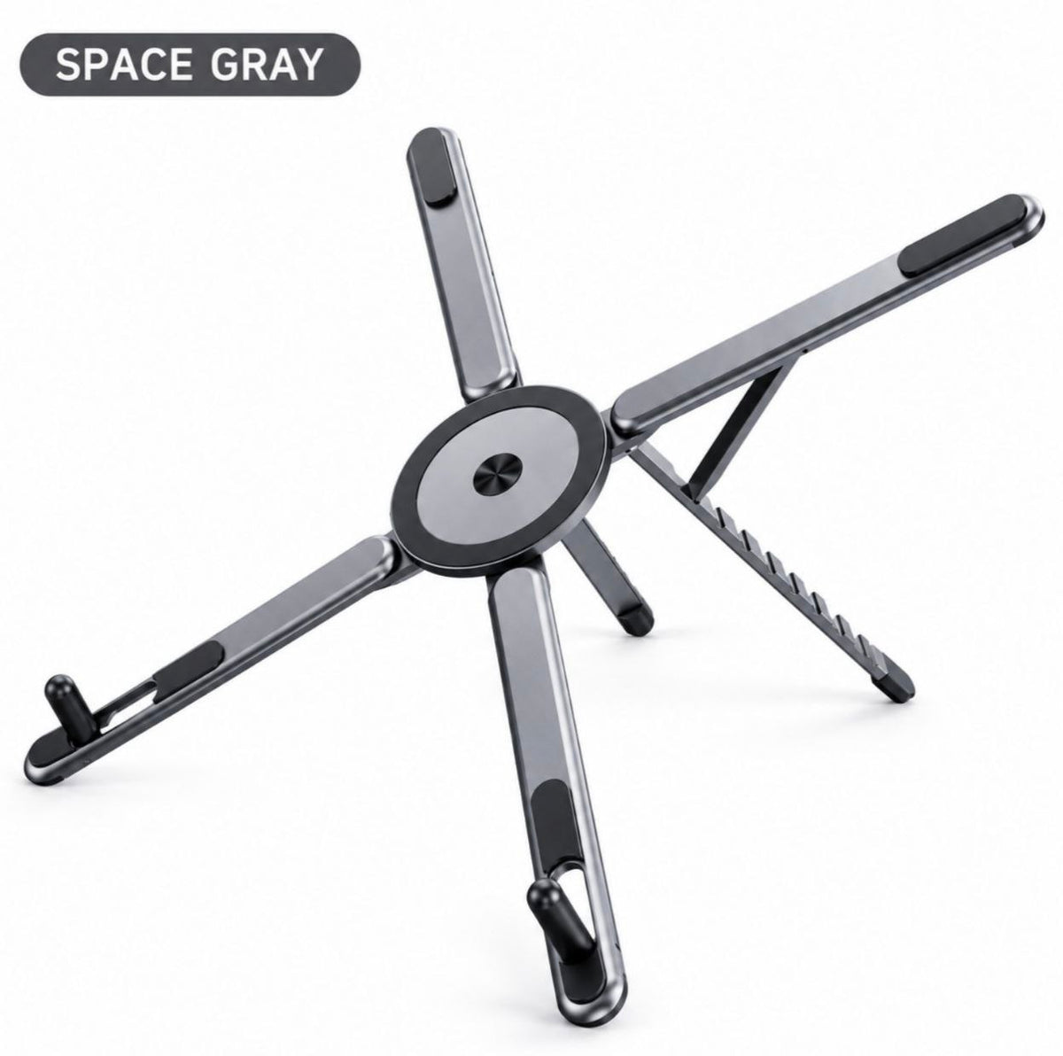 Portable 3-in-1 Magnetic Adjustable Foldable Aluminum Alloy Stand for Laptops, Tablets & Phones
