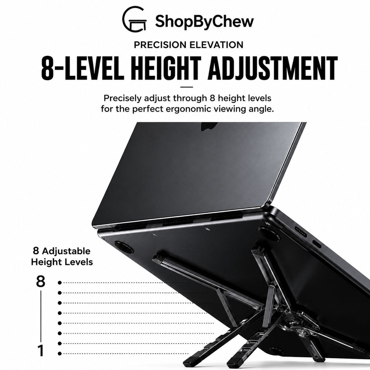 Portable 3-in-1 Magnetic Adjustable Foldable Aluminum Alloy Stand for Laptops, Tablets & Phones